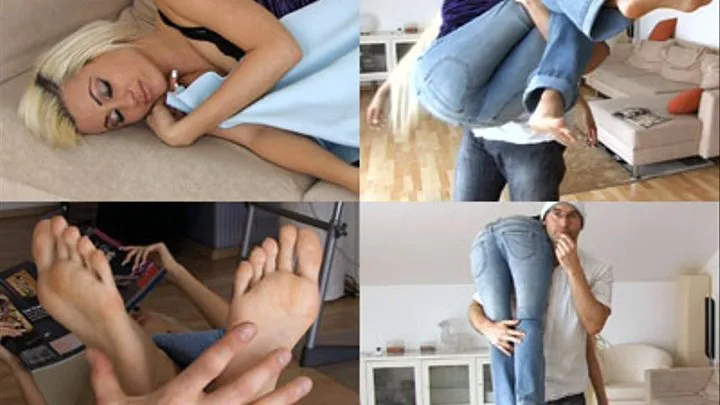 Eva - Barefoot in Jeans - Tickled & Carried