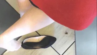 Stripping Lisa from her low cut Zara pumps