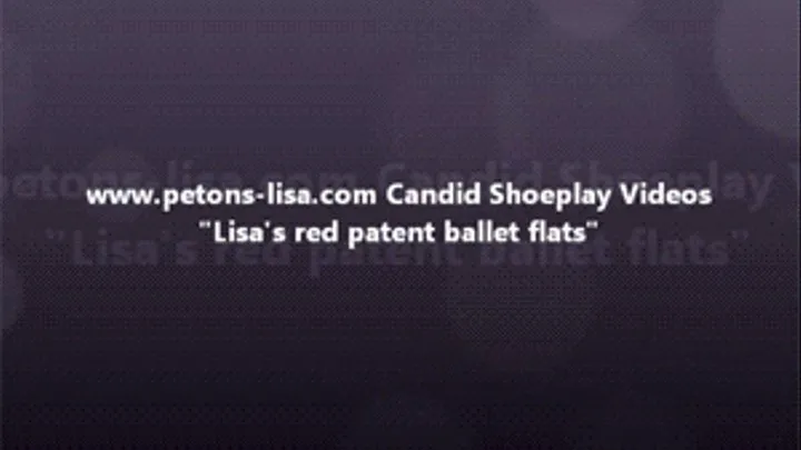 Lisa's red patent ballet flats