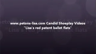 Lisa's red patent ballet flats