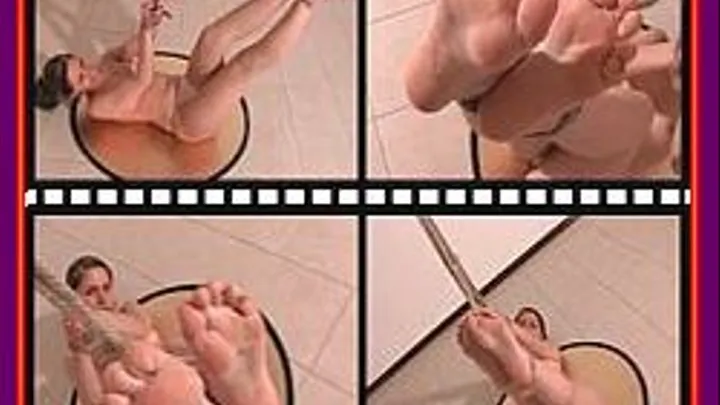 Feet in the rope bondage