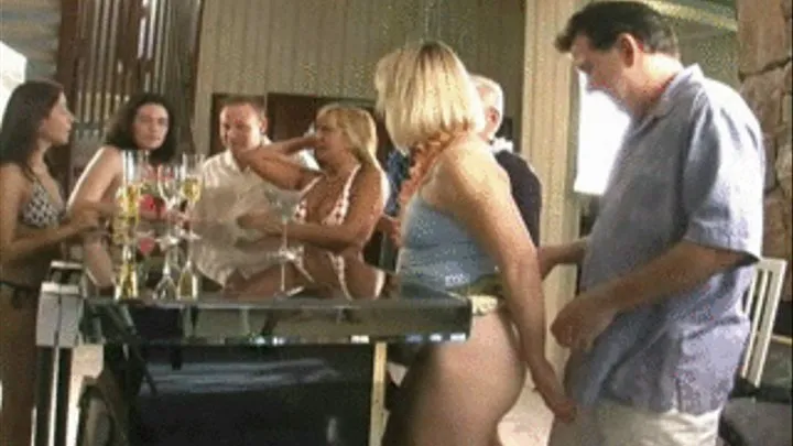 N501 Slut Rebecca On Her Knees Sucking At the Resort Bar