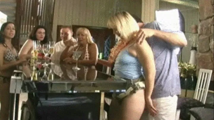 a465 Sexy Slut Rebecca Enjoys Being On Her Knees And Sucking Cock Publicly At the Resort Bar Part I