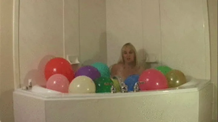 N114 Hot Slut In A Tub With Balloons