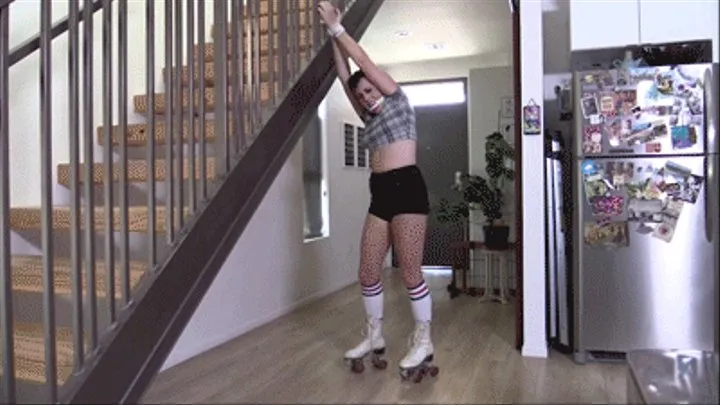 2305TINA-Bound and gagged Roller Skater