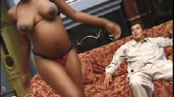 Pregnant black chick-Latino young man-02