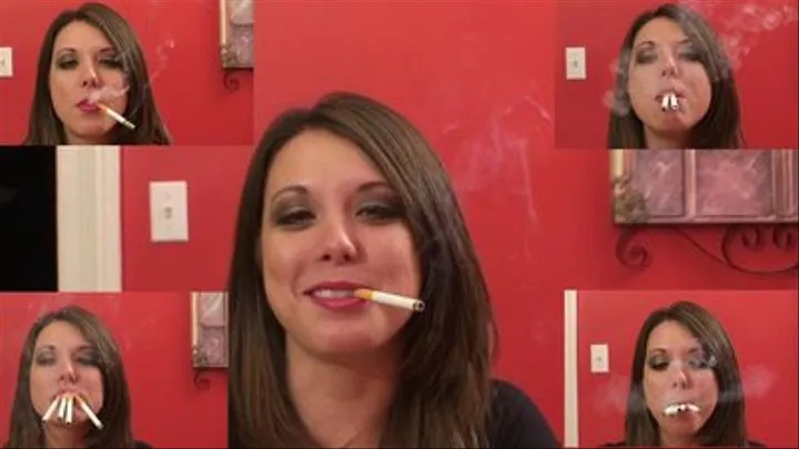 Mia Smokes Multiple Cigarettes