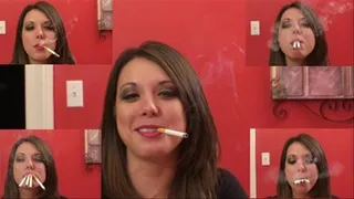 Mia Smokes Multiple Cigarettes