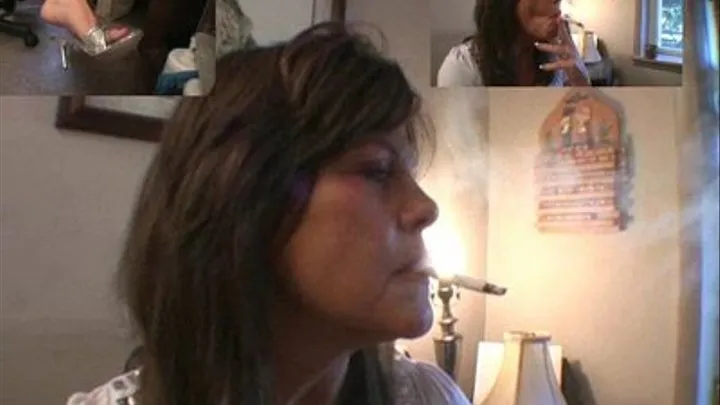 Terri smoking and dangling