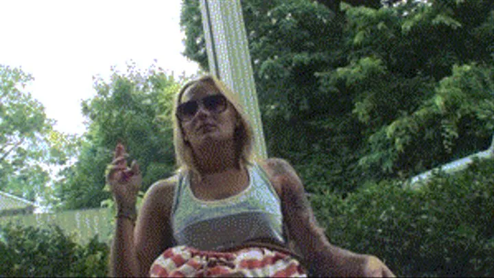 Mandy Smoking Outside