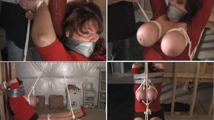 Big Tits, balloon tied, with Clamps, turn purple