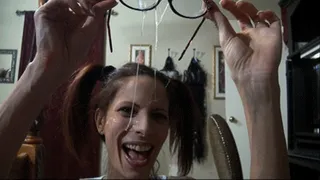 Pigtails & Glasses Cumshot