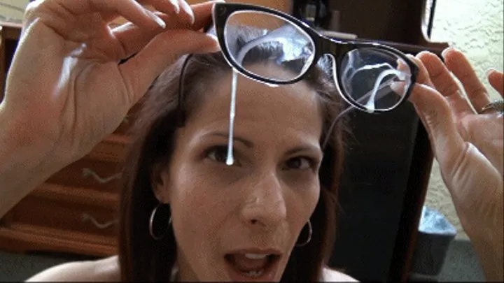 Cat Eye Glasses Cumshot