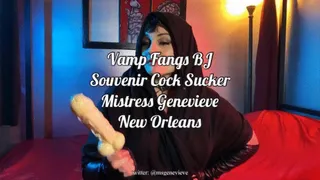 Topless Vampire Fang Blowjob Cocksucking Souvenir Dick