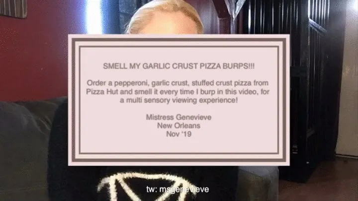 Smell Mistress's Pizza Burps POV