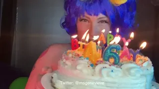 Mistress's Birthday Cake Sitting, Face Sitting, Breast Worship, Messy Food Play POV