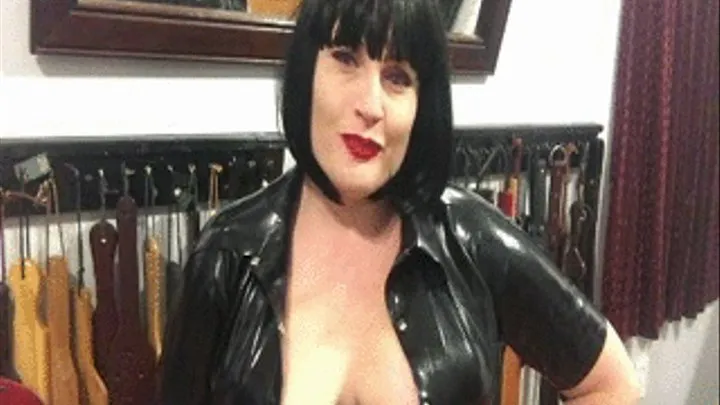 Mistress Genevieve Boobs and Burps, Latex Gothic Topless Corset