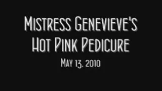 Mistress Gets A Hot Pink Pedicure, Toes, Arches, Soles, Heels, Feet
