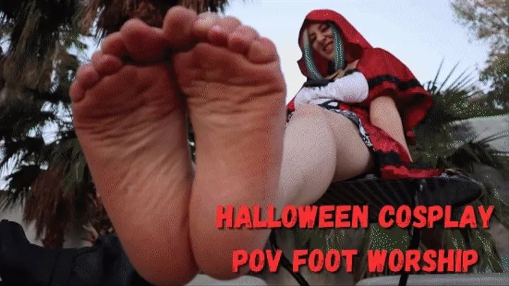 Goddess Lilith Cosplay POV Foot Worship - Little Red Riding Hood