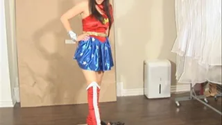 SUPERHEROINE SABRYNA WRESTLING AND GRAPPLING FOR VICTORY - - SCENE 2 of 2