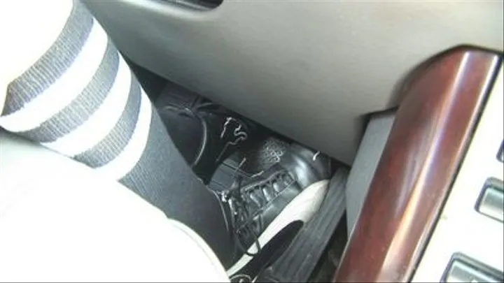 PEDAL PUMPING ON MY RANGE ROVER WITH PUMA SHOES AND TURBOSOX - - SCENE 1 of 2