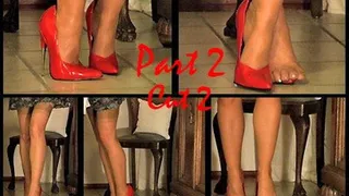 60 Very Painful Minutes In Red Patent Extreme High Brazil Stilettos - Cut 2 of Part 2