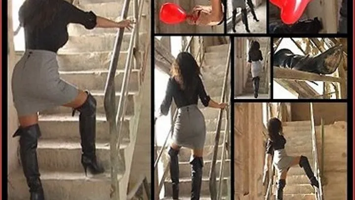 Photo Shooting - Black Thigh High Boots 2