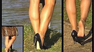 Black Leather Pumps - A Walk - Part 2