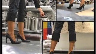 5 Hours Marathon Shopping In Black Classic Pumps - Part 3