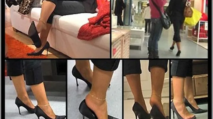 5 Hours Marathon Shopping In Black Classic Pumps - Part 1