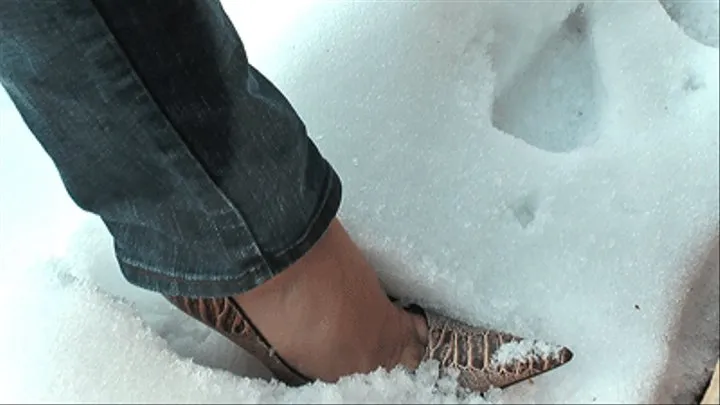 Italian Low Cut Stilettos - In The Snow - Part 2 16:9