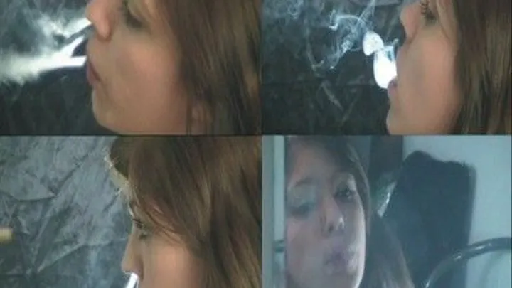 Krysti Smoking In Her Mirror