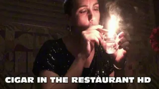 Megan Jones Cigar In The Restaurant