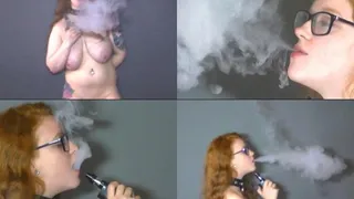 Kristie Nude Vaping with Collar