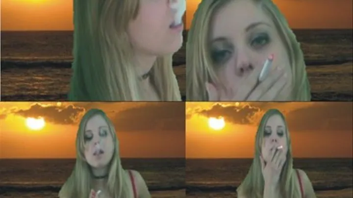 Missy Smoking In Red & Sunset MPEG