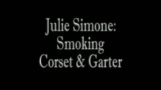 Julie Smone Black Corset & Garter Smoking