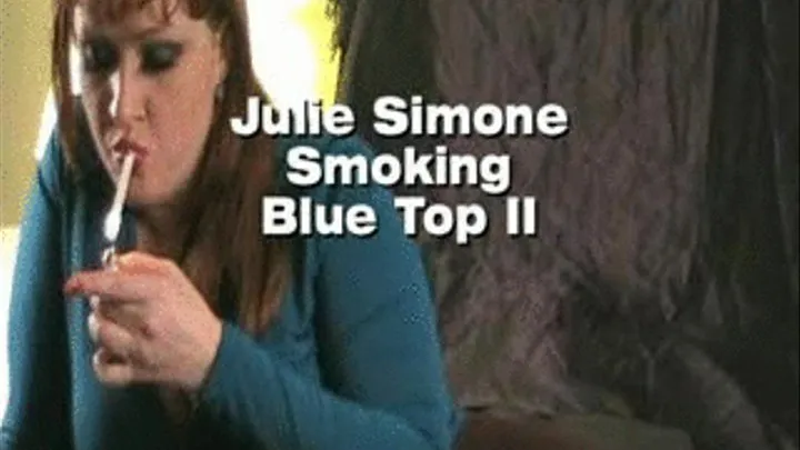 Julie Blue Top Smoking Quicktime