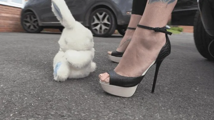 Tiana Smokes And Crushes Furry With Her Car PLUS High Heel Pedal Pumping