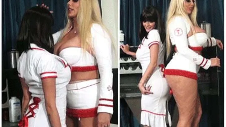 Busty Amazon Nurse and Her Little Nurse Friend