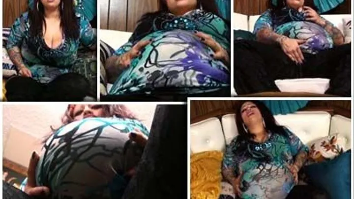 Cum With Poison and all Over Her Huge Jiggly Growing Belly