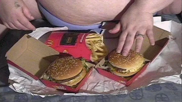 Supersized Mac Attack! - Candy eats Big Macs and Fries!