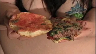 SSBBW Candy has a big gourmet burger