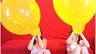 Alexxia & Atishfs Balloon Blowing Race