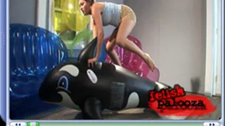 Vinyl whale riding