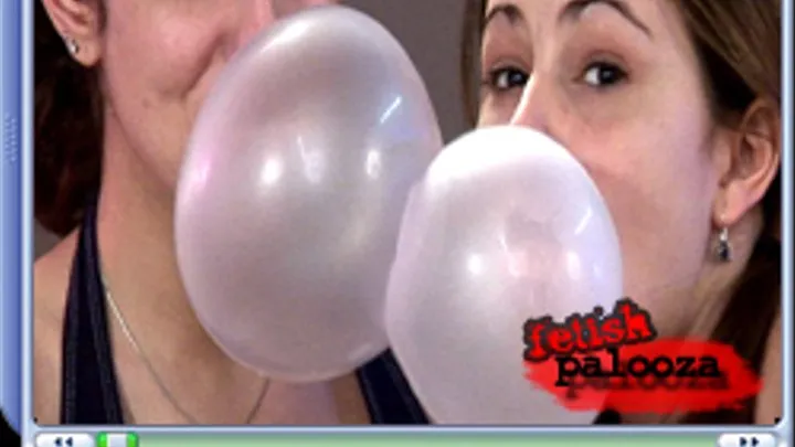 Alexa and Rebecca bubble gum fun