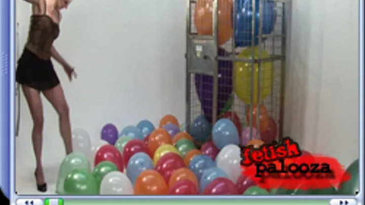 Mandi, stomps on 11 inch balloons #1