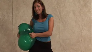 Toni pops balloons