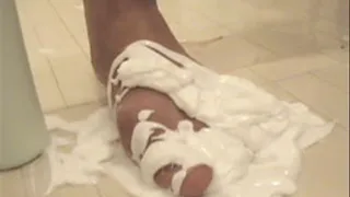 Lotion Covered Feet