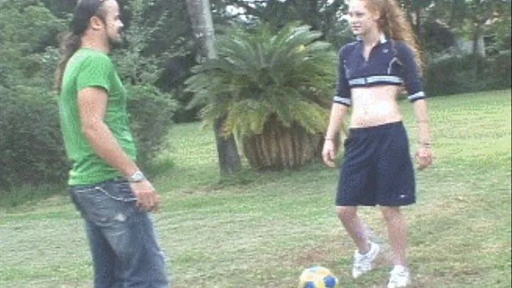 part 2, Cute redhead gives outdoor bj to coach