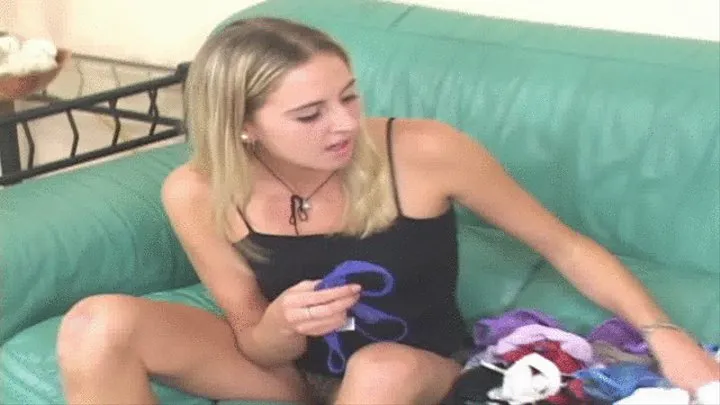 Blond cuties in panty fetish clip